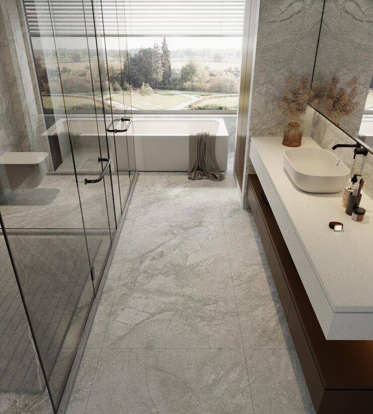 Modern bathroom tiles